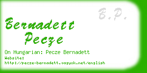 bernadett pecze business card